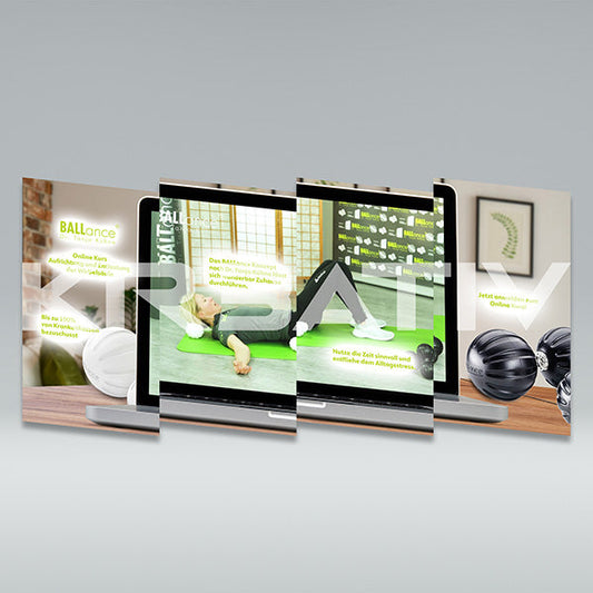 Online Präventionskurse / Aufrichtung und Entlastung der Wirbelsäule - Social Media Paket