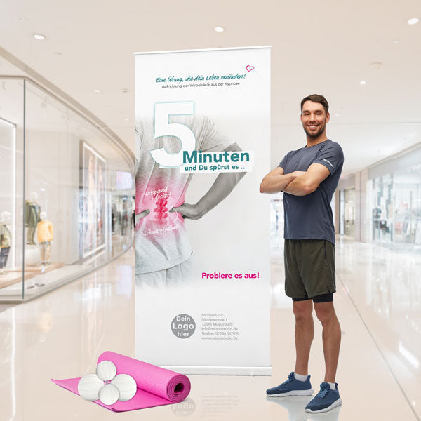 Promoaktion (5 Minuten und Du spürst es...) - Roll-Up