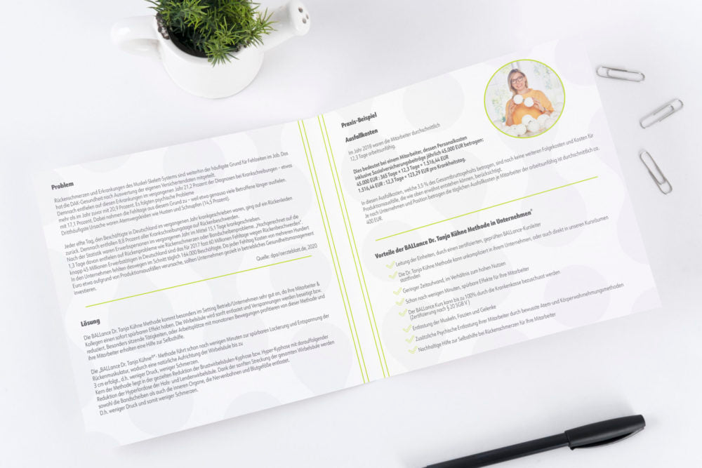 Salesfolder für betriebliche Gesundheitsförderung